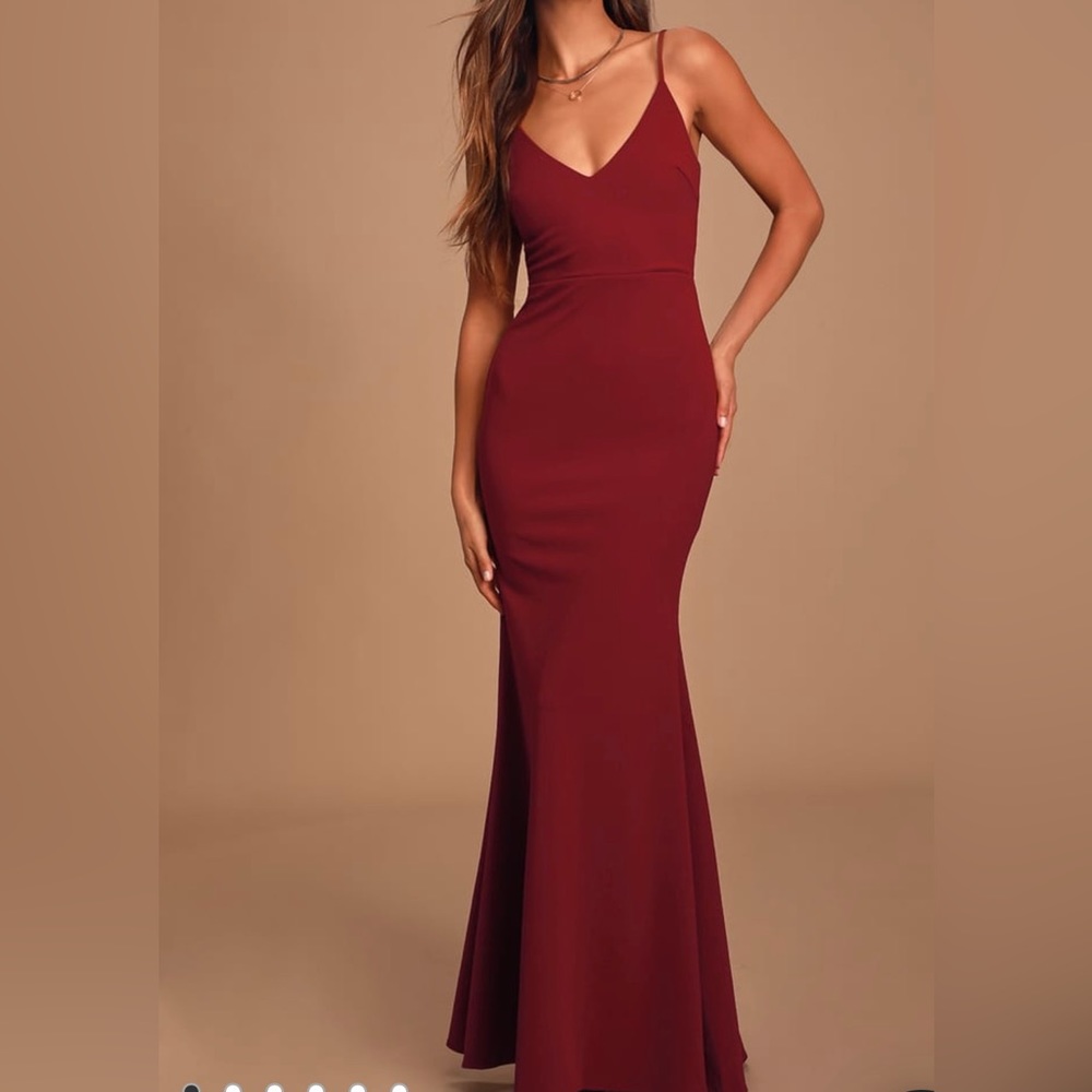 Infinite Glory Wine Red Maxi Dress